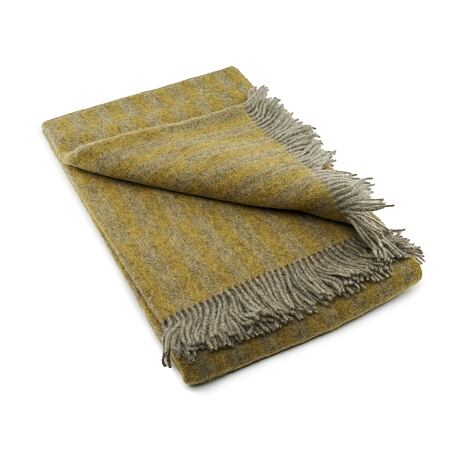 Sheep wool blanket rectangles yellow