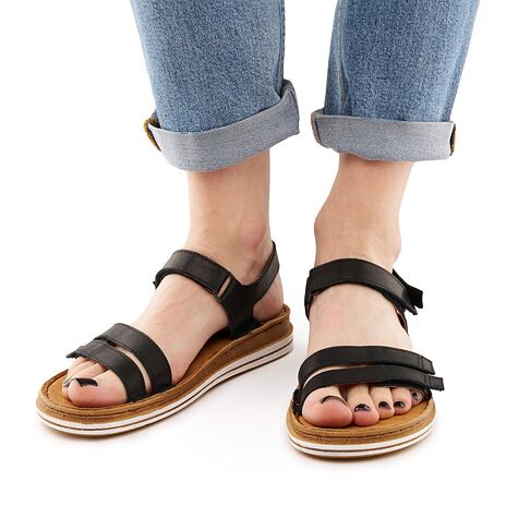 Women's orthopaedic leather sandals Vivian black