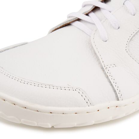 Tennis barefoot Sacha en cuir blanches