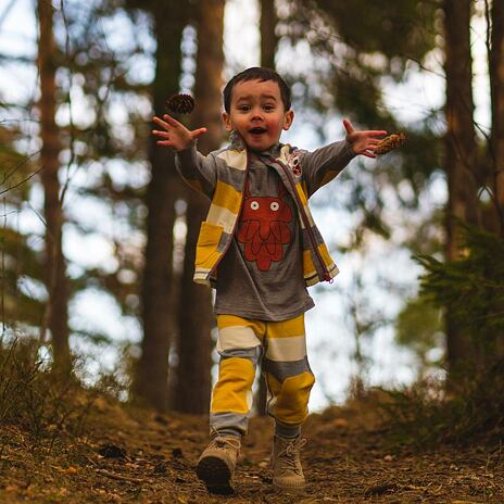 Pantalon en laine pour enfants Piny Ulvang, jaune