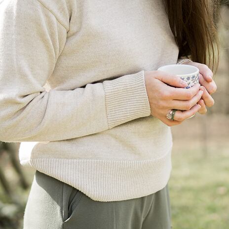 Leichter Wollpullover für Damen Vlnka natur