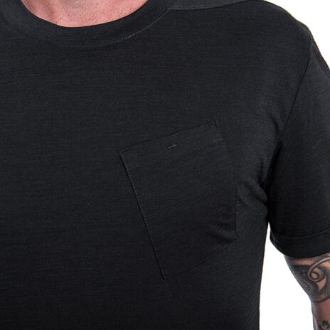 Heren T-shirt Sensor Merino Air Traveller zwart