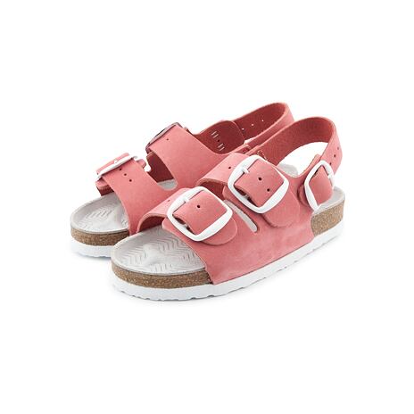 Kinder Ledersandalen aus Kork rosa