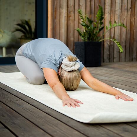 Tapis de yoga en laine mérinos