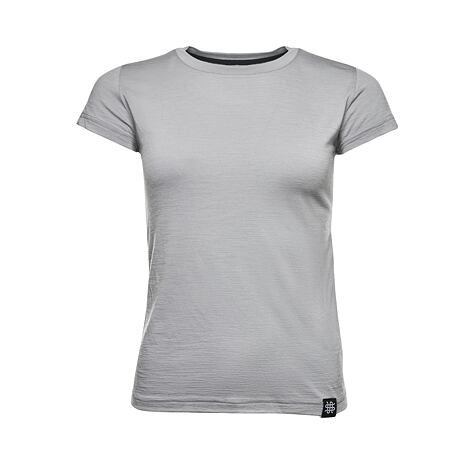 T-shirt à manches courtes en laine mérinos pour femmes gris