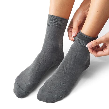 Chaussettes d'été Merino 2 paires grises