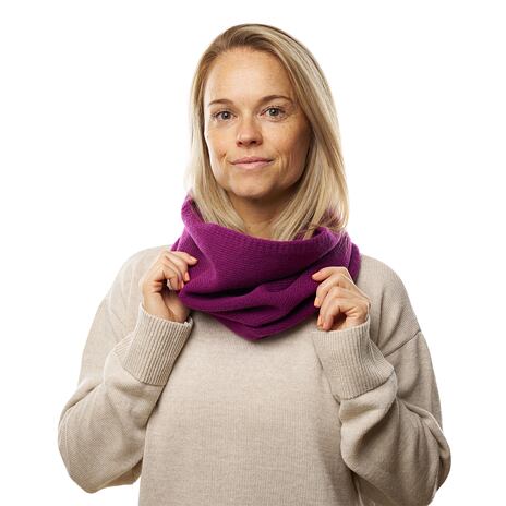 Wool Neck Warmer Supersoft Merino with Cashmere Komin Purple