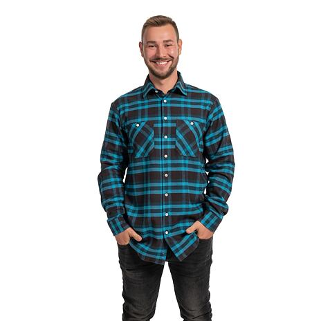 Men's Checkered Flannel Shirt Blue-Black