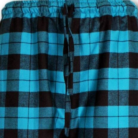 Men's Checkered Flannel Pajama Pants Blue-Black