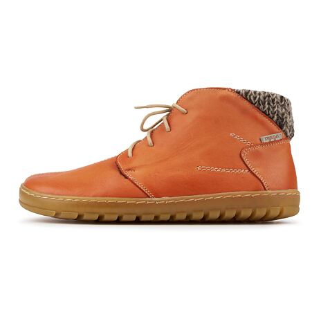 Damen Barfuß Stiefeletten aus Leder Kiska orange