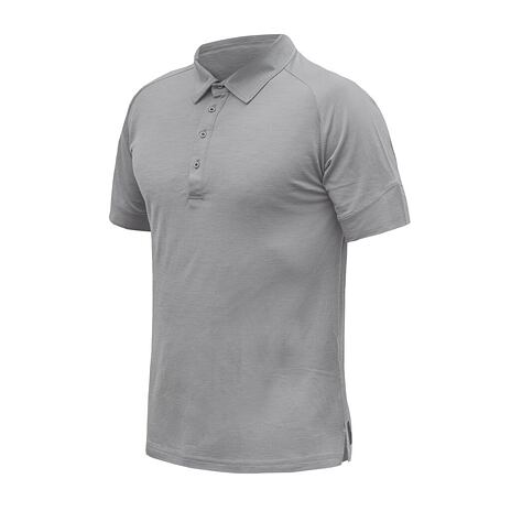 Pánské triko s límcem Sensor Merino Active POLO šedá