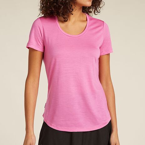 Dámské tričko Merino Blend 125 Cool-Lite Sphere SS Scoop Tee Icebreaker Pop