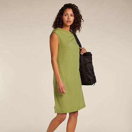 Rochie de damă Merino 200 Granary Sleeveless Dress Icebreaker Olive
