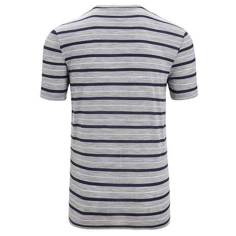 Pánské tričko Merino Blend Wave SS Tee Stripe Icebreaker Metro