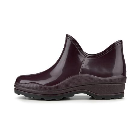 Knöchelhohe Gummistiefel für Damen mit Woll-Innensohle bordeaux