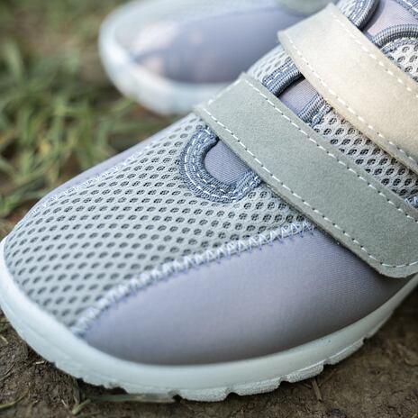 Dames ademende gel sneakers met klittenband, grijs