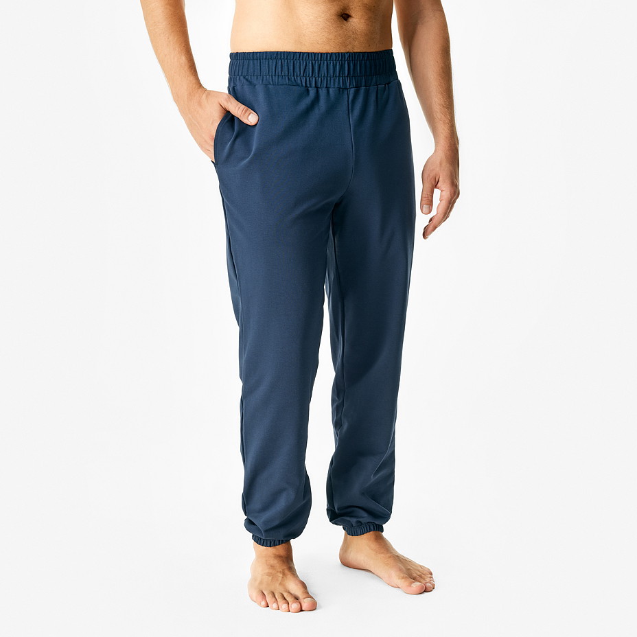 Pánské bavlněné tepláky na gumu modrá