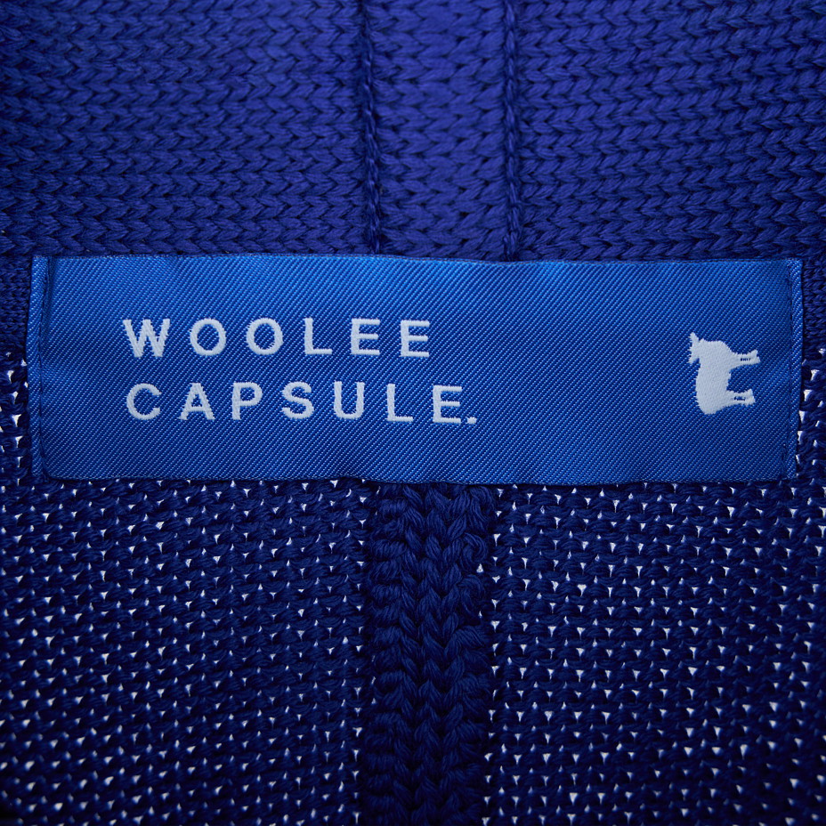 Merino Woolee Capsule wool cardigan blue