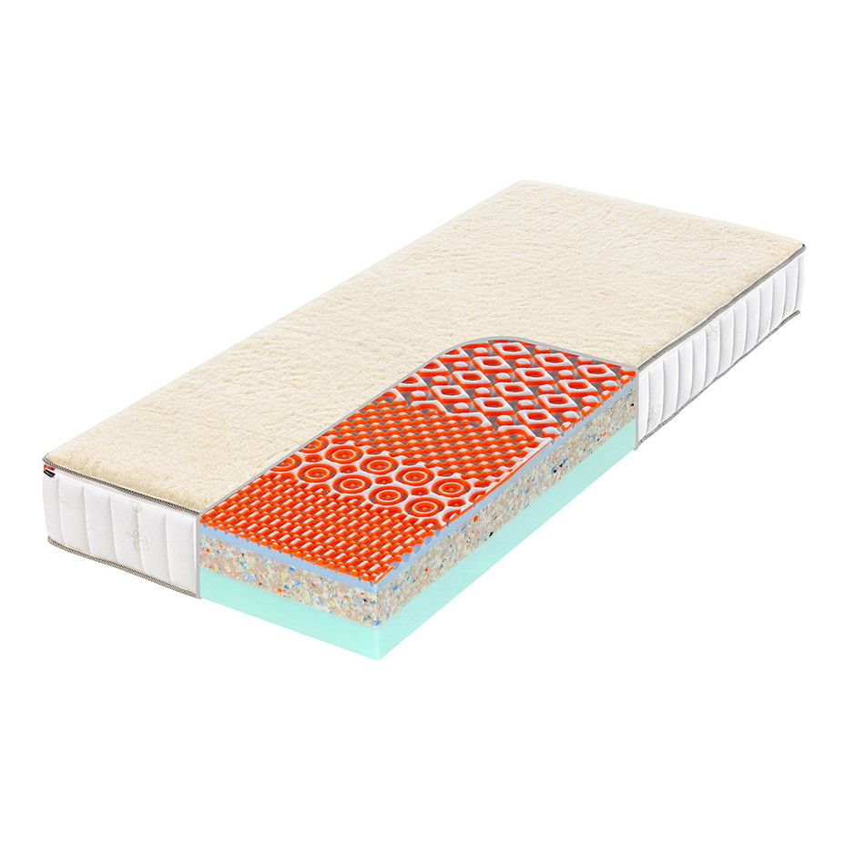 Oboustranná matrace s 3D profilací a ovčí vlnou