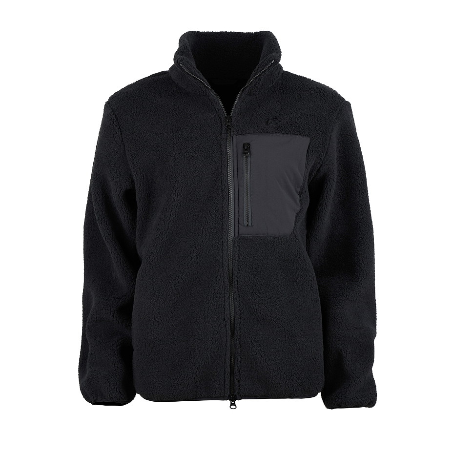 Dámská fleecová mikina s obousměrným zipem černá