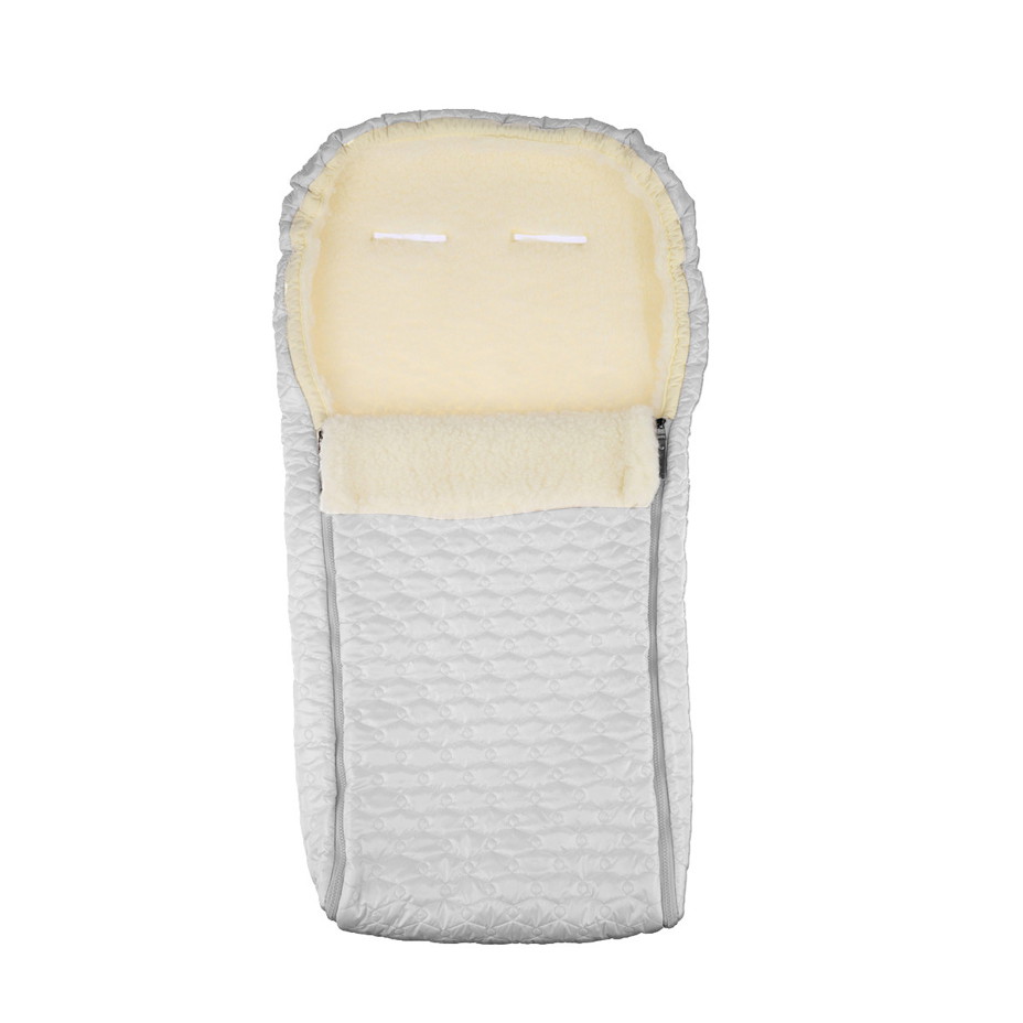 Dětský fusak s Merino vlnou světle šedá