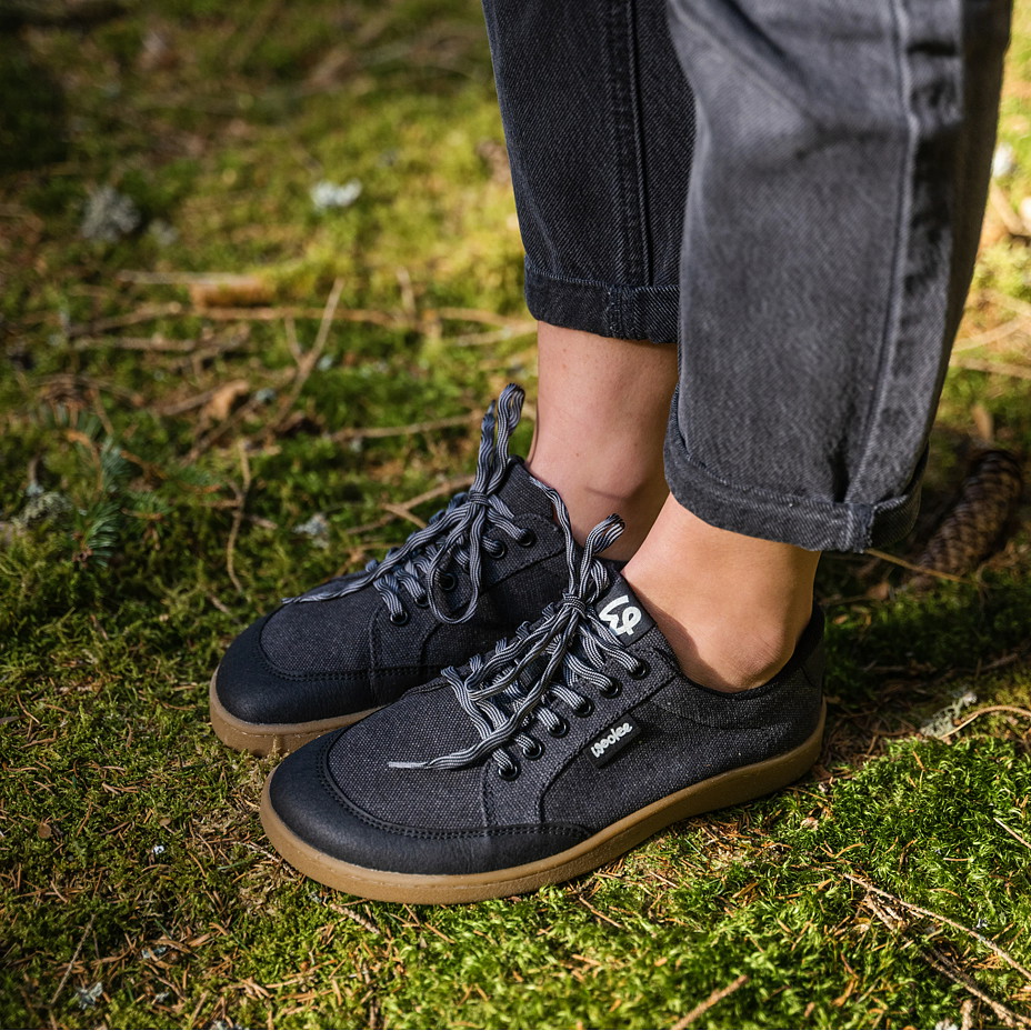 Dámske barefoot textilné tenisky Oxy čierna