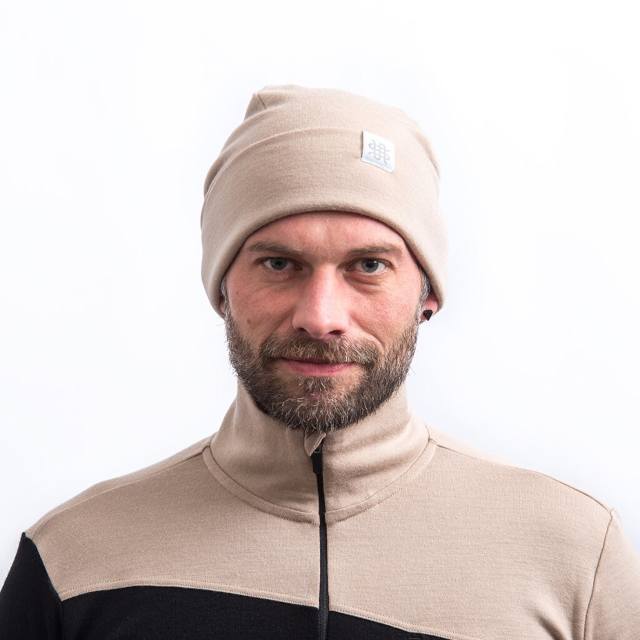Vlněná čepice Sensor Merino Extreme Up béžová