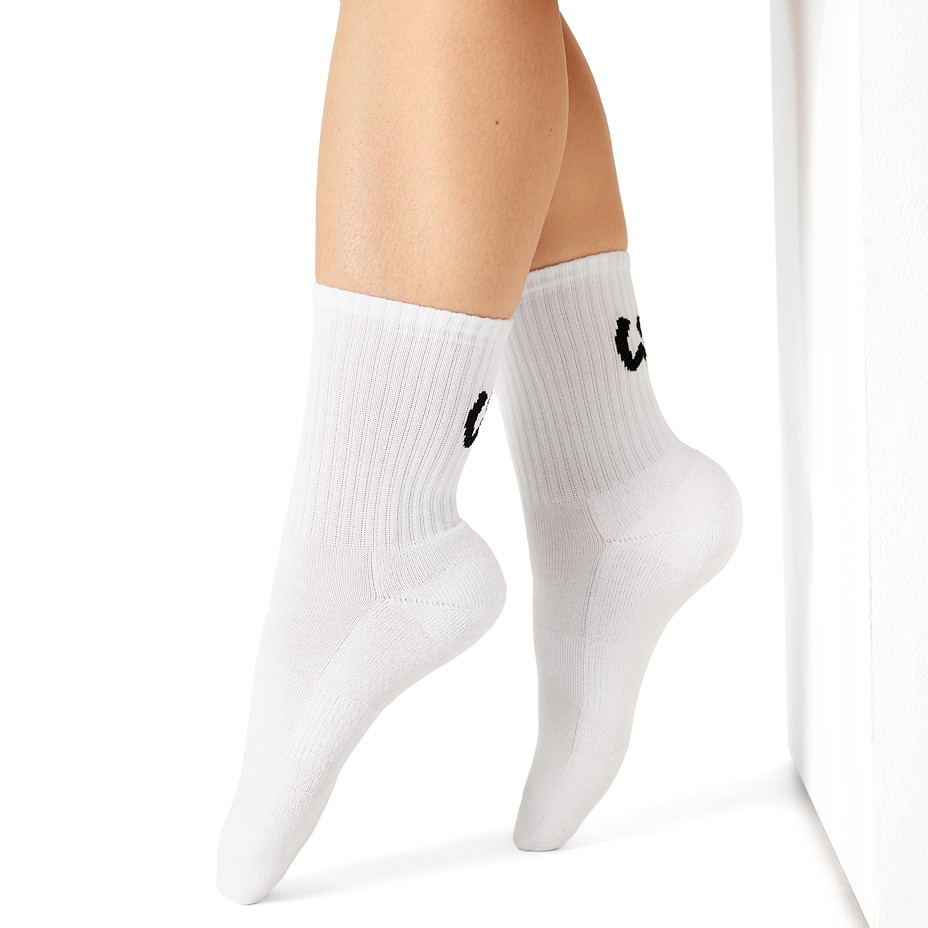 3 páry bavlněných ponožek s měkkým došlapem bílá