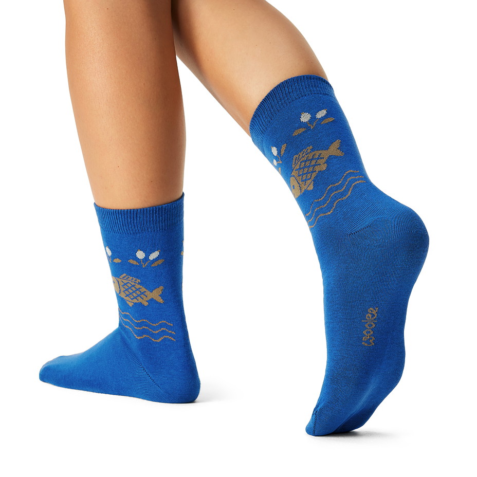 Vánoční bavlněné ponožky kapr