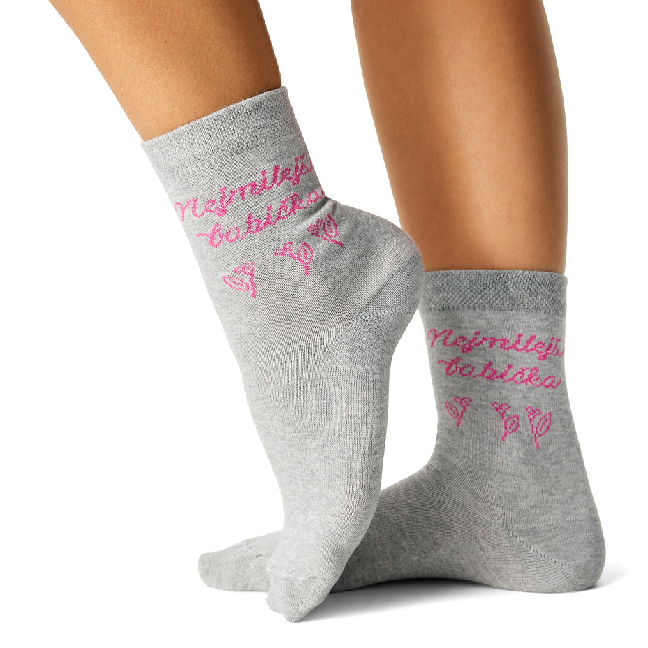 Dárkové bavlněné ponožky Nejmilejší babička