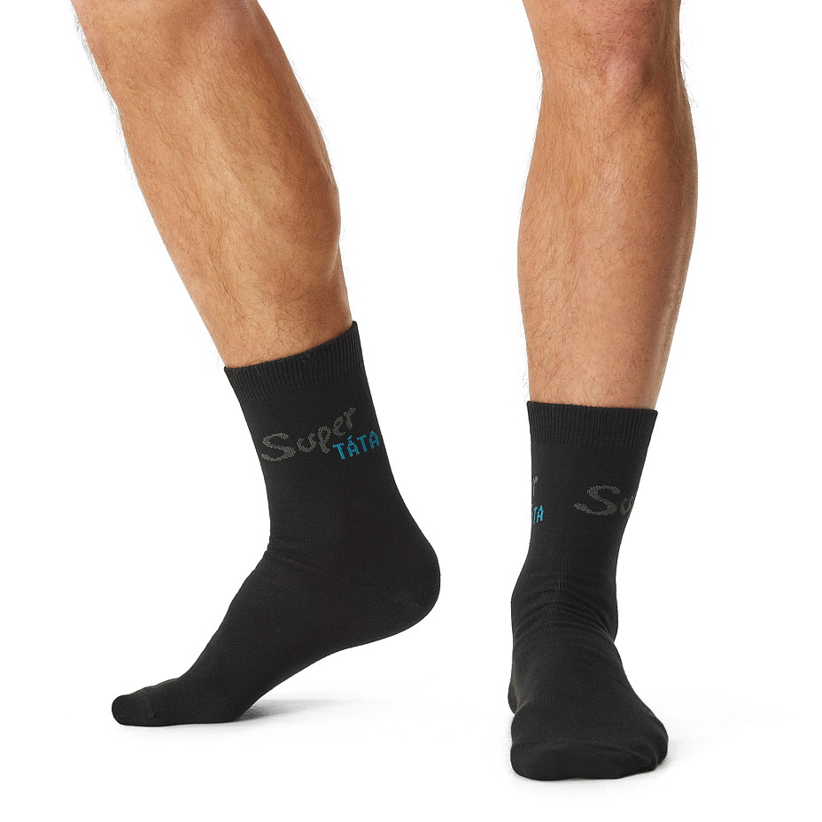 Dárkové bavlněné ponožky Super táta