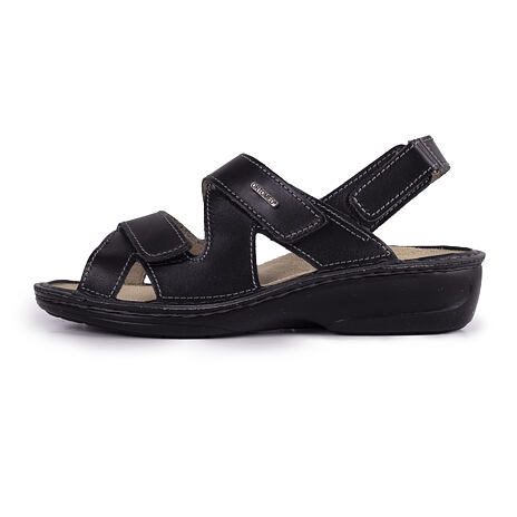 Women's “Alena“ Orthopaedic Leather Sandals Black