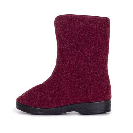 Women's Traditional Zip-up Wool Boots Red