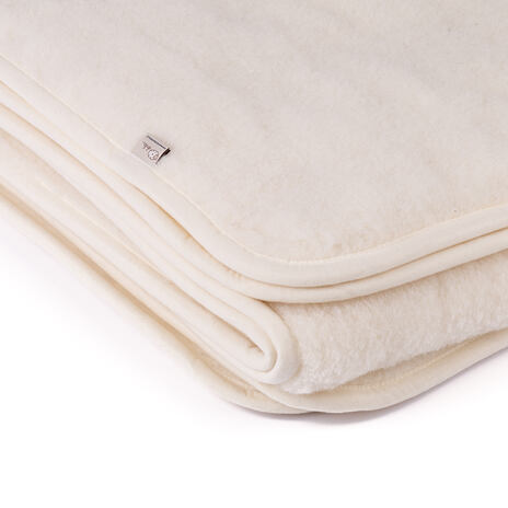 Couverture en laine de mouton monocouche naturelle