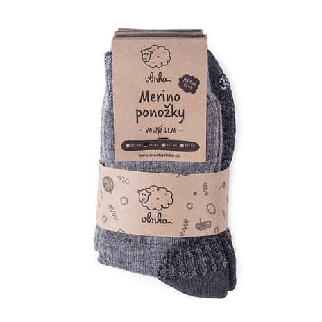 Schafwollsocken Merino mit Gesundheitssaum 3 Paar dunkelgrau