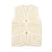 Wool Toggle Tie Vest Natural