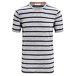 Pánské tričko Merino Blend Wave SS Tee Stripe Icebreaker Metro
