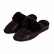 Women's leather wedge slippers with sheep wool Dark brown