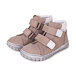 Kids’ “Pepe“ Leather Velcro Sneakers Brown