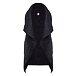 Sheep wool wrap vest Black