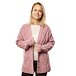 Damen Cardigan aus Wolle mit Knöpfen Supersoft Merino rosa