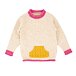 Pull en laine pour enfants avec poche, naturelle