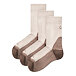 3 páry treckových Merino ponožek béžová