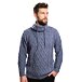 Rollkragen aus Wolle mit Kordelzug für Herren Merino blau