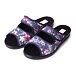 Women's orthopedic slippers Velcro flower - Blue