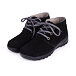 Women's “Blanka“ Leather Ankle Boots with Wool Felt Black