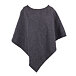 Wool poncho Dark grey