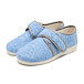 Wool Felt Slippers with Velcro Blue