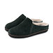 Women’s Pavla Leather Slippers with Wool Lining Dark Green