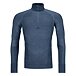 Herren-T-Shirt Merino 230 Competition Zip Neck Ortovox petrol blue